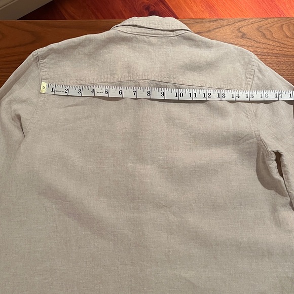 Jones New York 100% Linen Button Down Oatmeal Size M - Picture 11 of 14